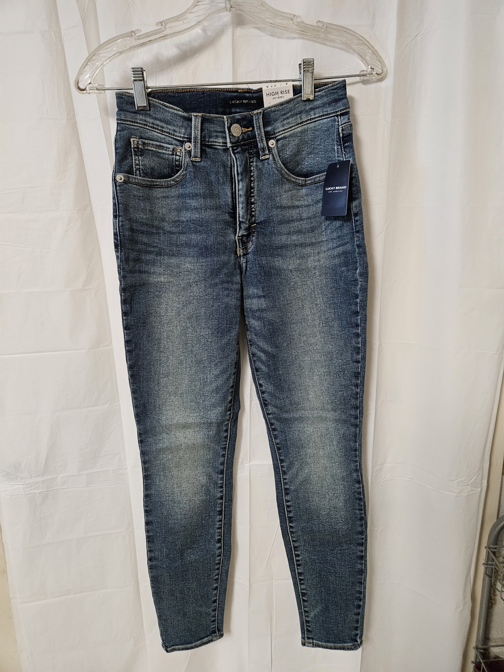 Lucky Brand High-Rise Skinny Jeans - Medium Blue Wash
